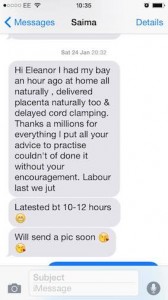 Saima's active birth