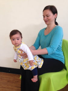 baby wind technique - sitting facing away
